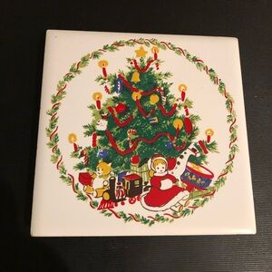 Vintage 1981 JASCO Christmas Tile / Trivet / Holiday Decoration / Tableware